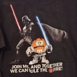 Men's Black Vintage XL M&M's X Star Wars T-Shirt